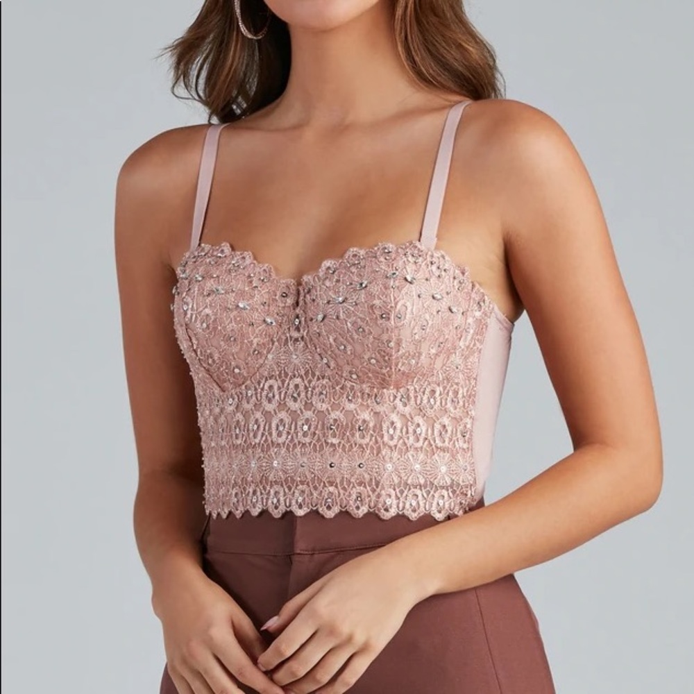 Lace Bustier-Mauve